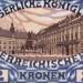 Design for the Austrian jubilee stamp with view of the Vienna Hofburg